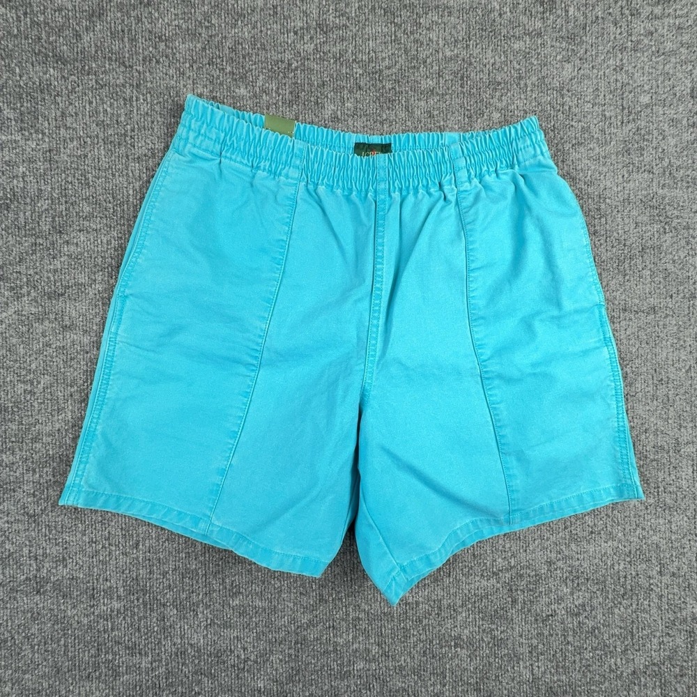 J.Crew Shorts Mens Small Blue Chino 5 Inseam Elastic Waist Drawstring Casual